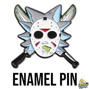 Rick and Morty x Jason Voorhees Enamel Pin – Horror Crossover​